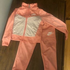 Peach Nike tracksuit for baby girl